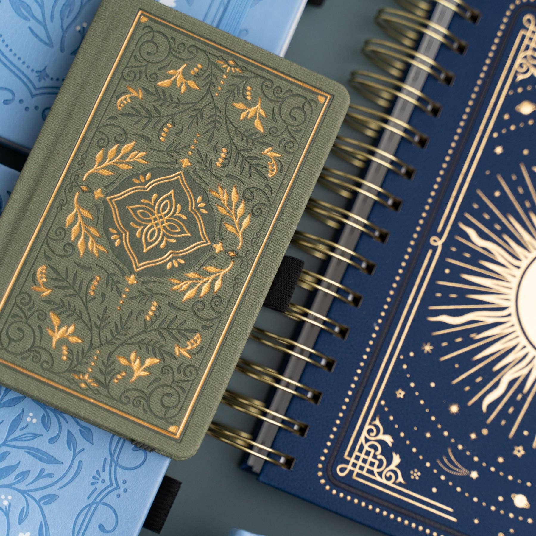 Storybook In Vintage Olive Notebook / Dot Grid