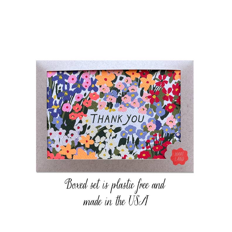 Thank You Splatter Cards / Boxed Set Of 8