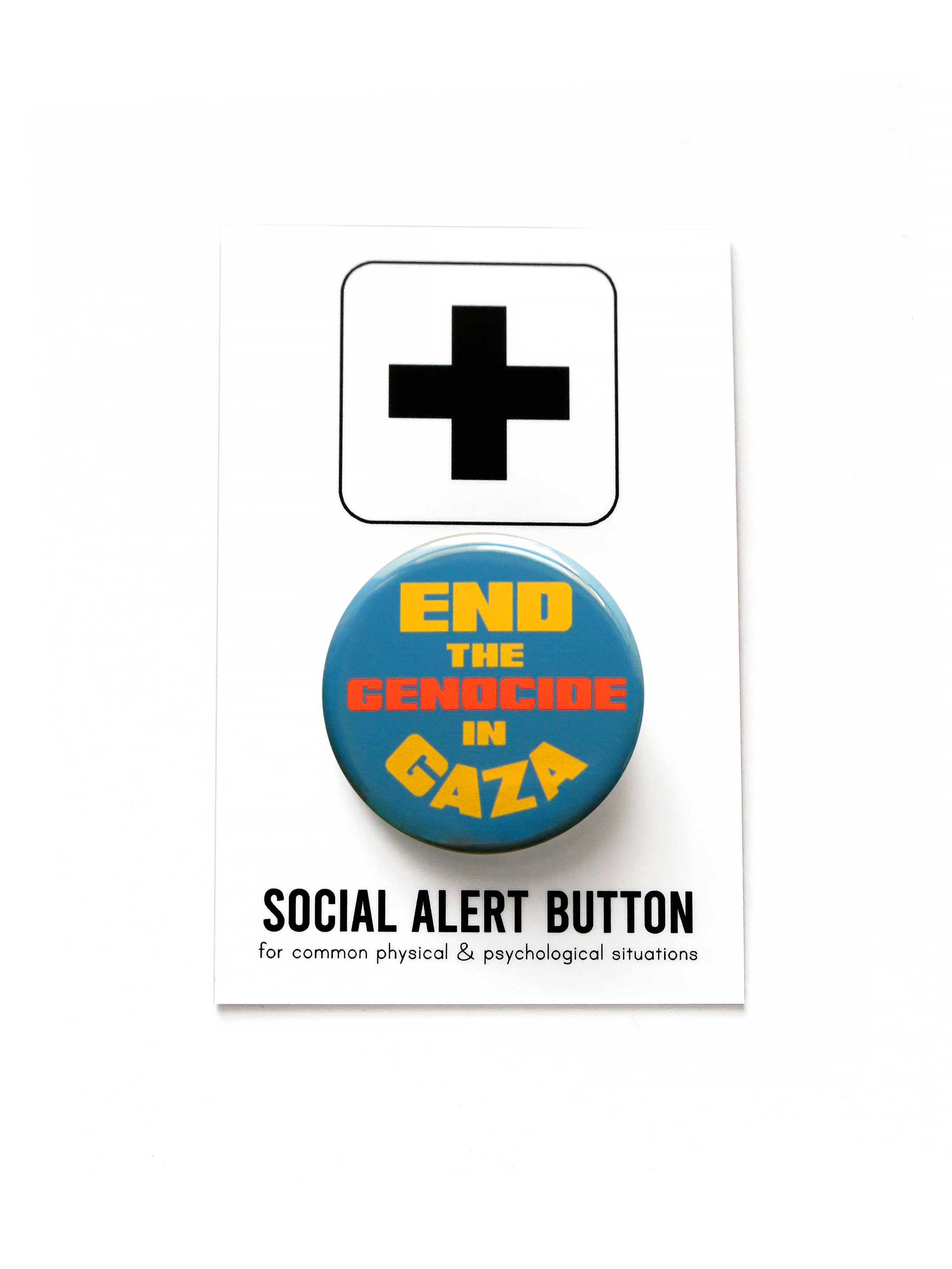 End The Genocide in Gaza Ceasefire Pin Back Button