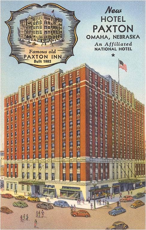 Omaha Hotel Paxton Postcard