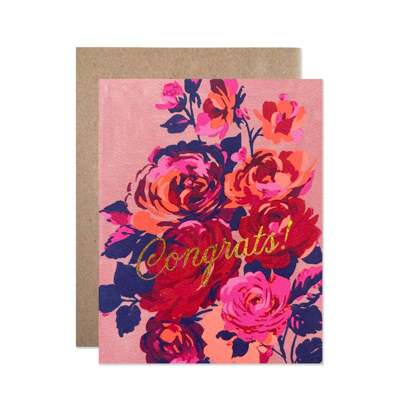 Congrats Solstice Roses Card by Helen Dealtry 