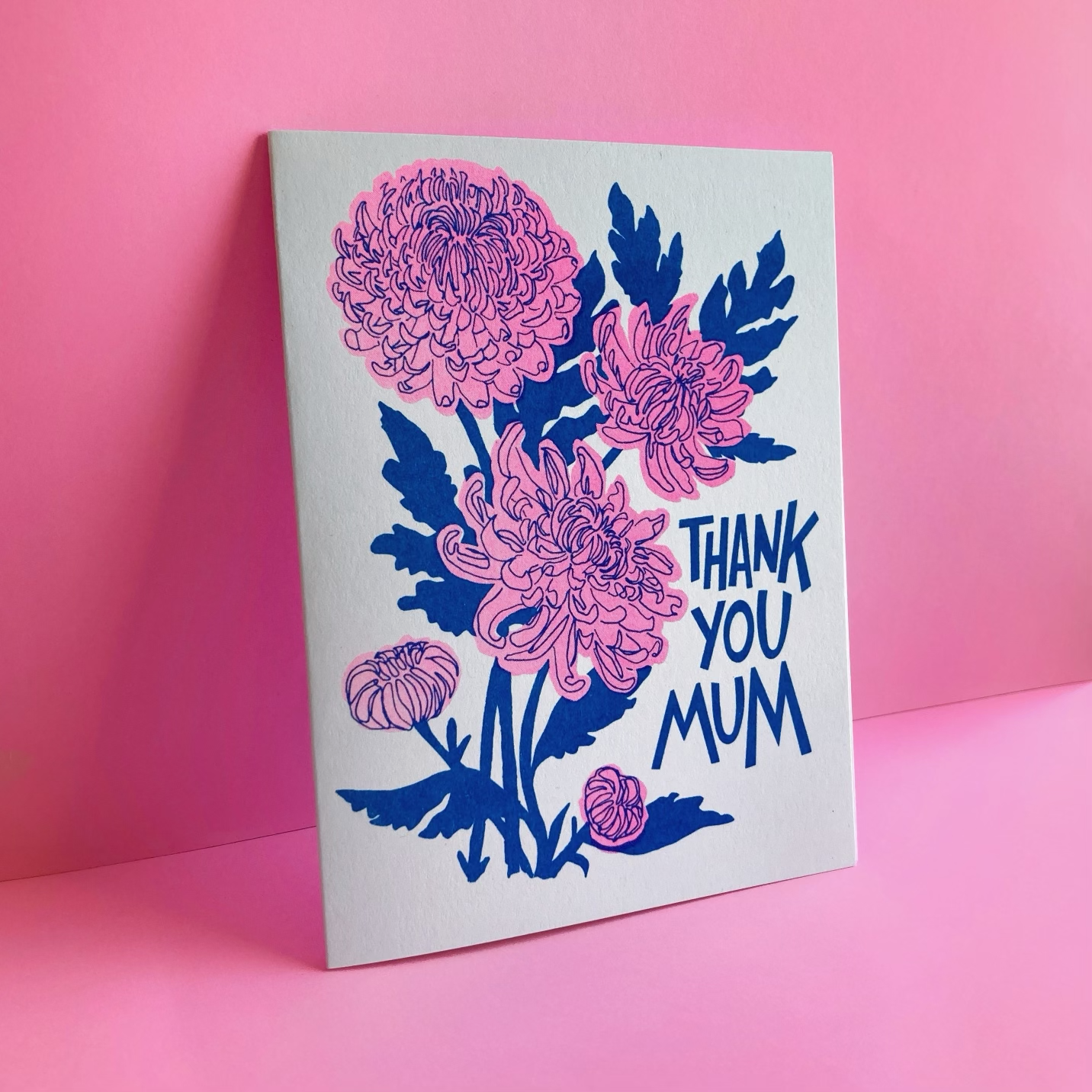 Thanks Mum Mother Risograph Greeting Card