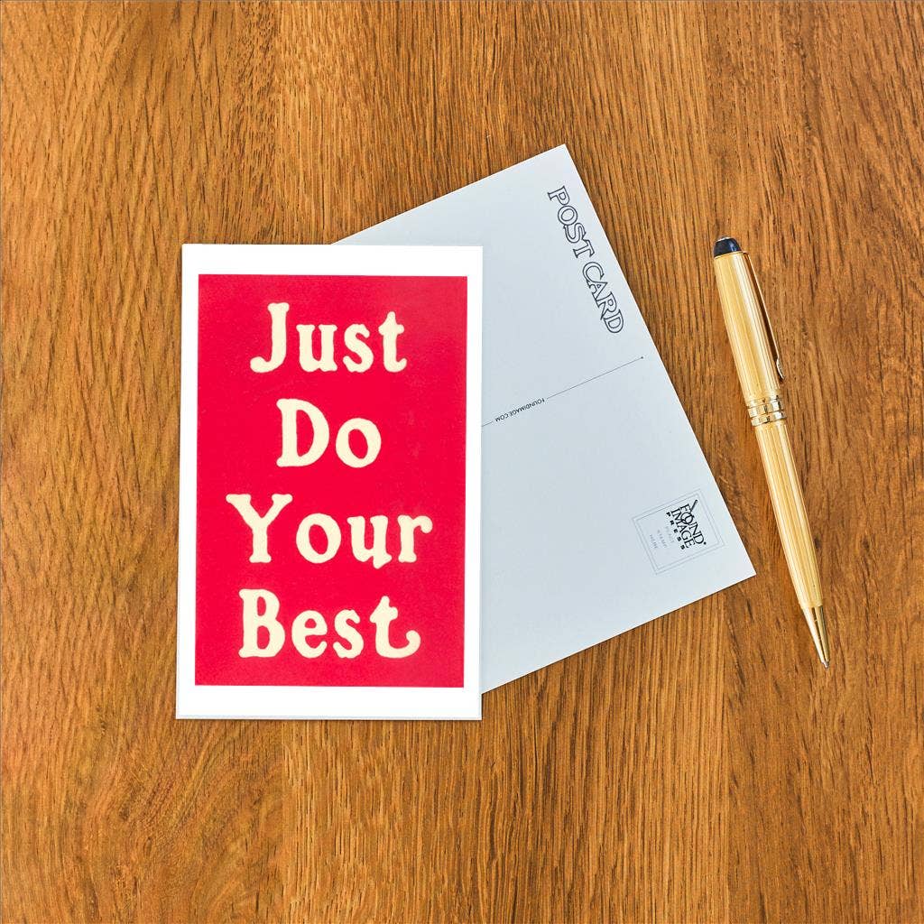 Just Do Your Best Postcard