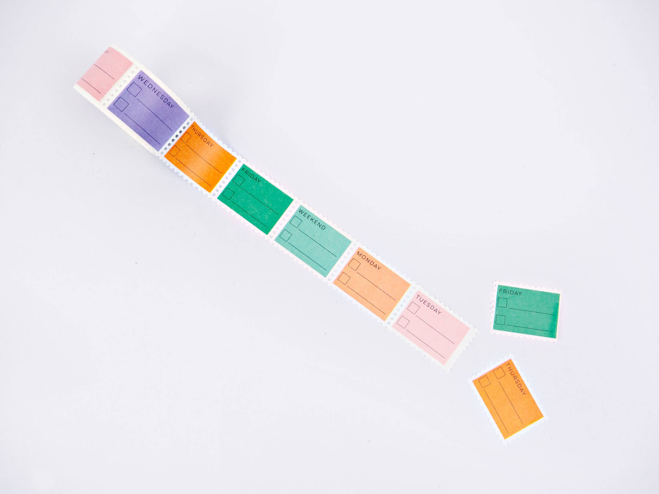 Pastel Days of the Week Stamp Washi Tape