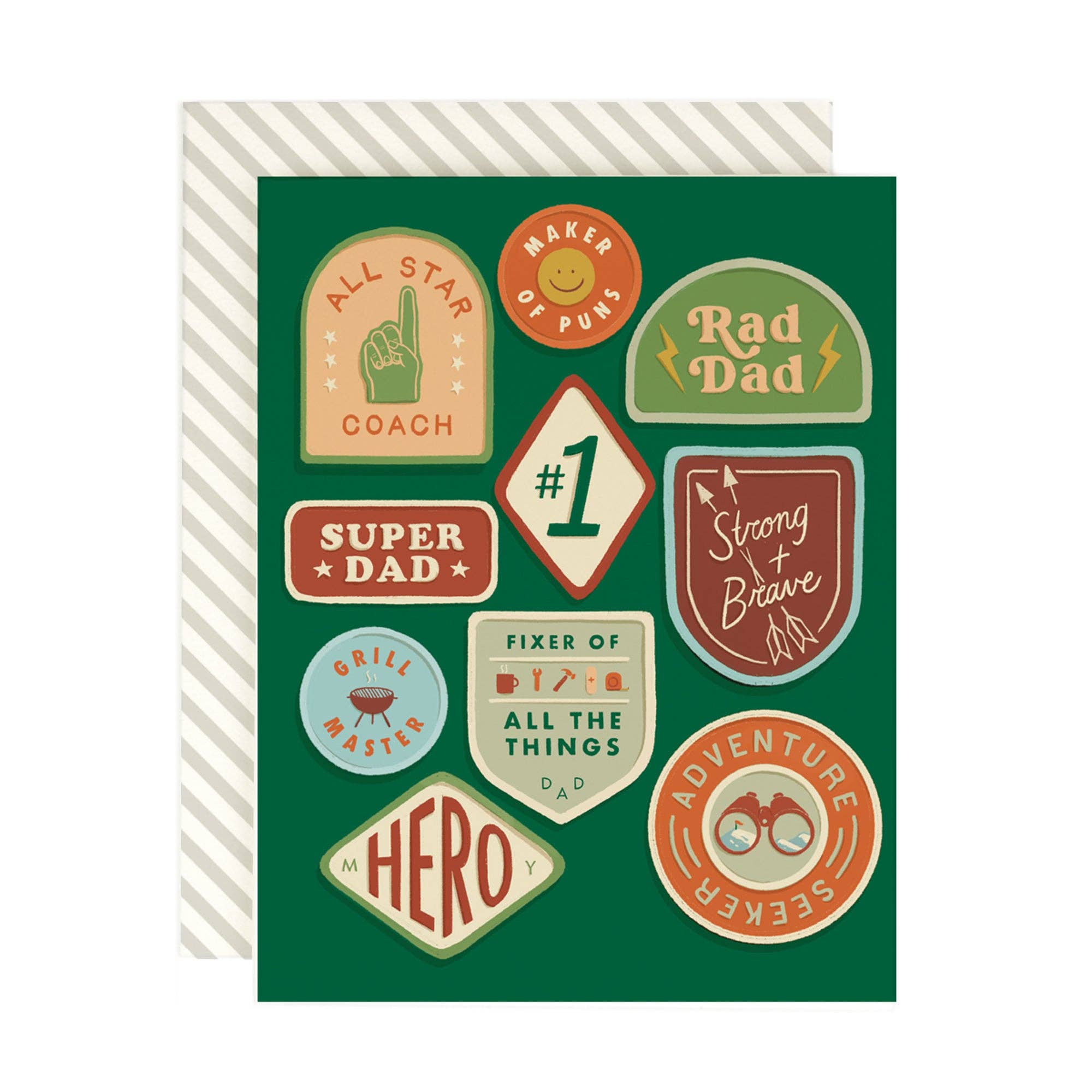 Father's Day Merit Badges Card