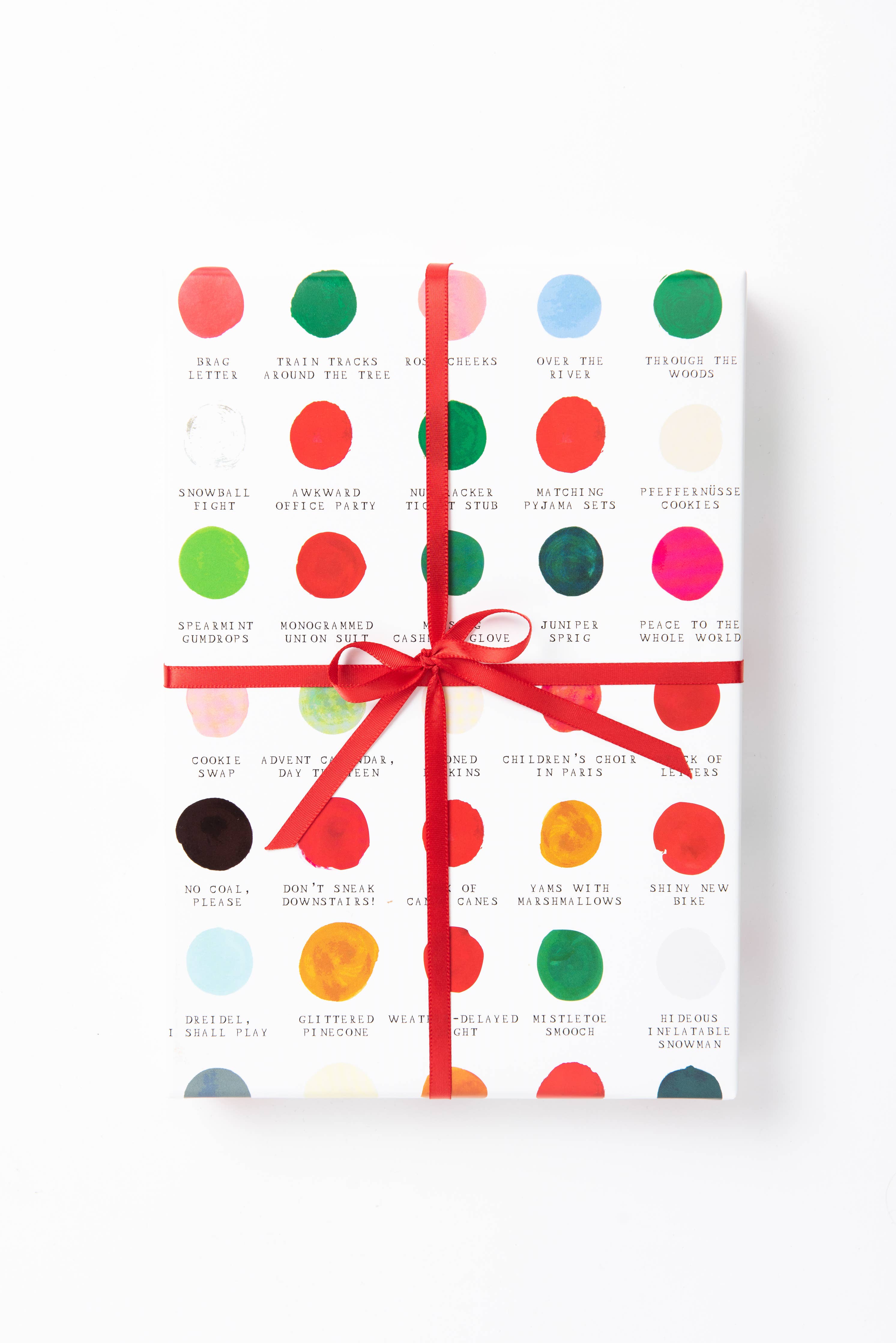 Holiday Color Palette Gift Wrap / Roll of 3 Sheets