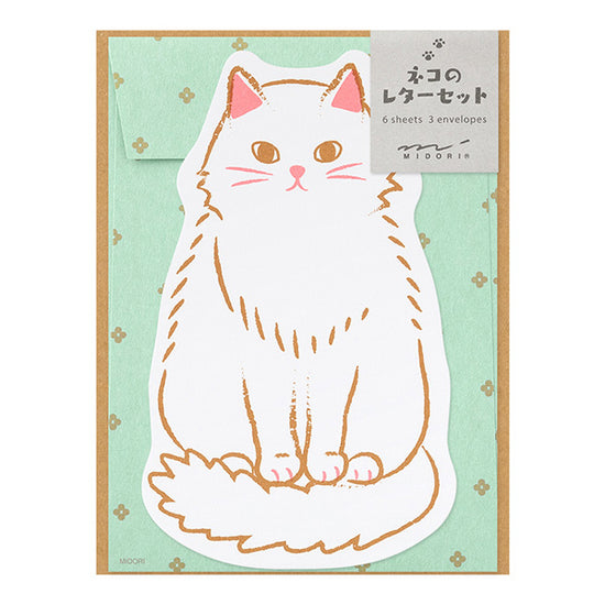 Midori Letter Set Die Cut / Animal Shapes / Cat