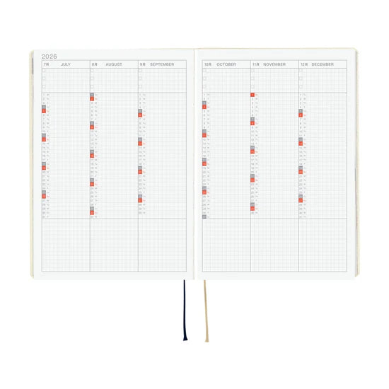 Hobonichi Techo 2026 HON A6 / Slash Ivory (Orders Start Aug 31st @ 10pm ET)