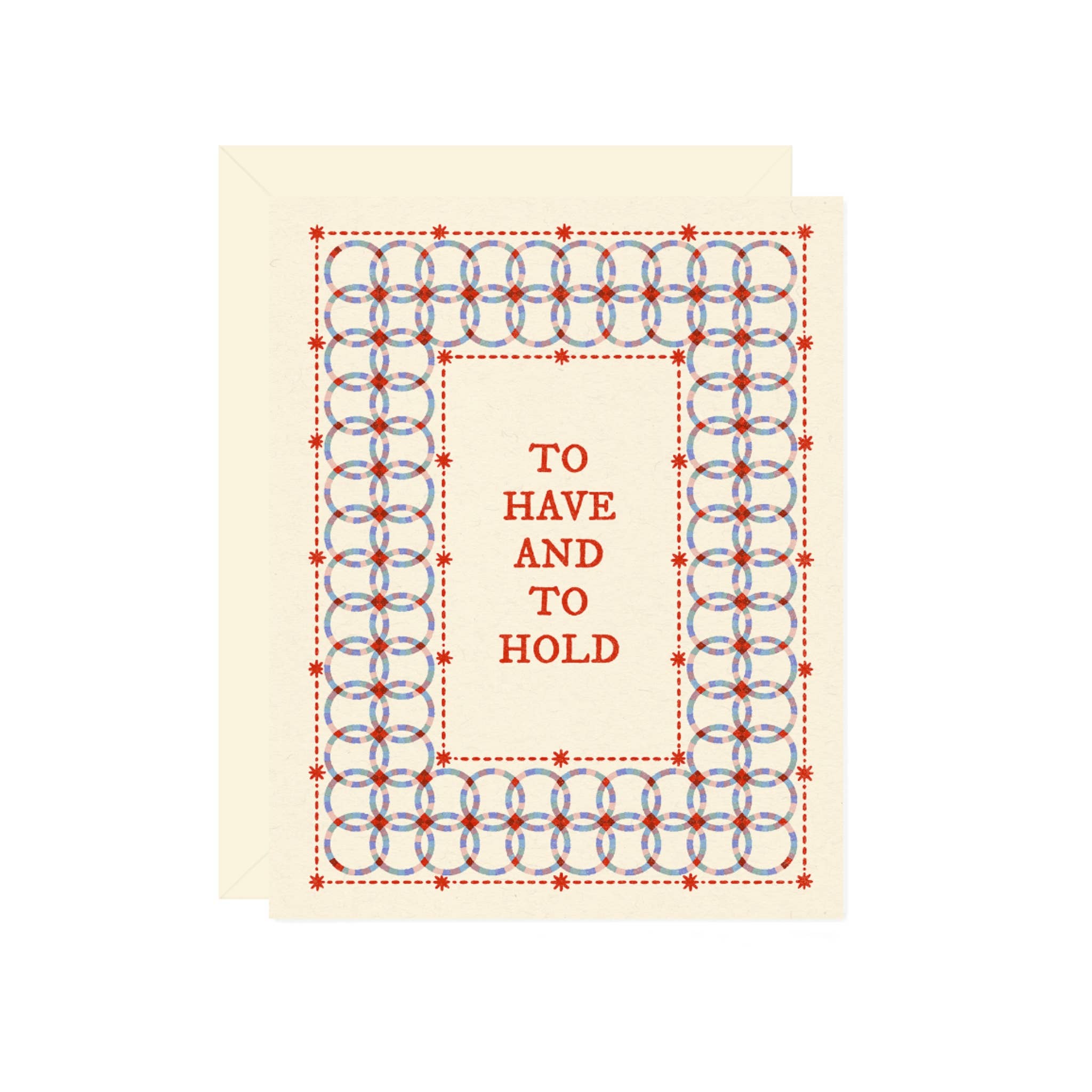 To Have & To Hold Wedding Quilt Card
