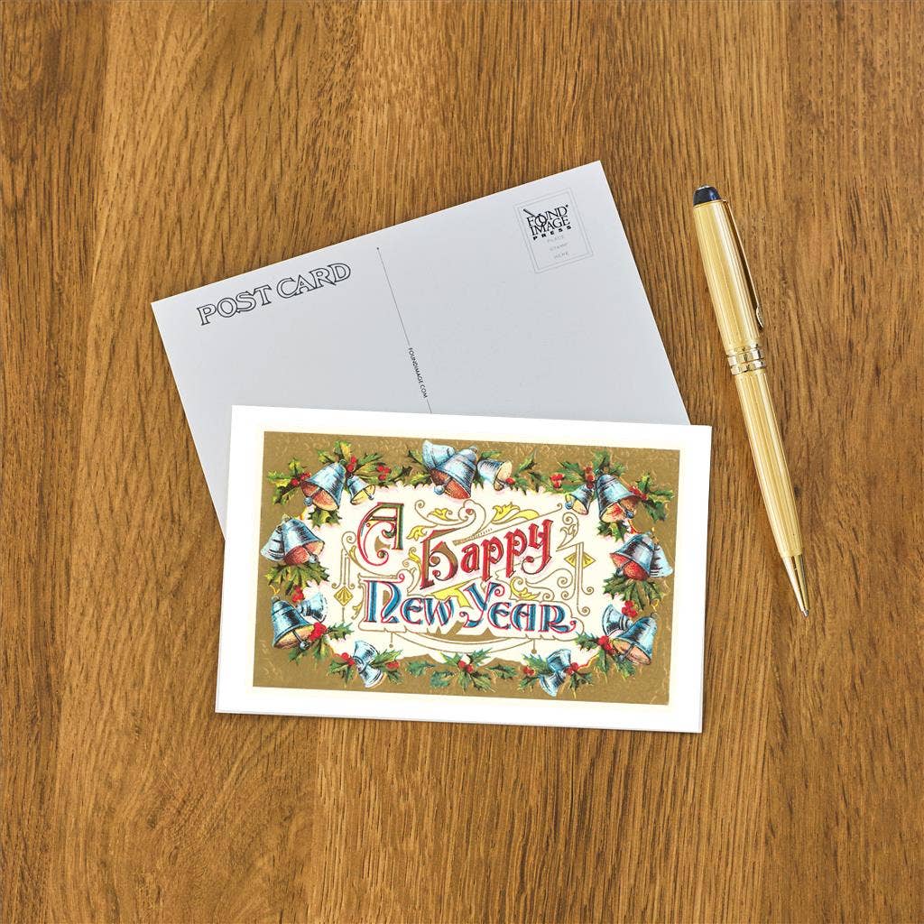 Victorian Happy New Year Postcard