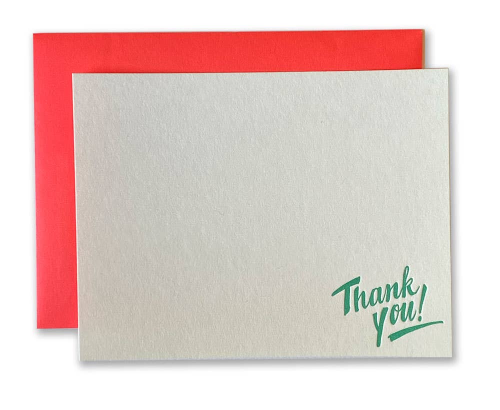 Thank you Letterpress Cards / Boxed Set of 6