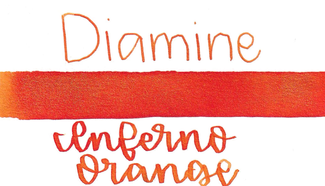 Diamine Shimmertastic Ink - Inferno Orange