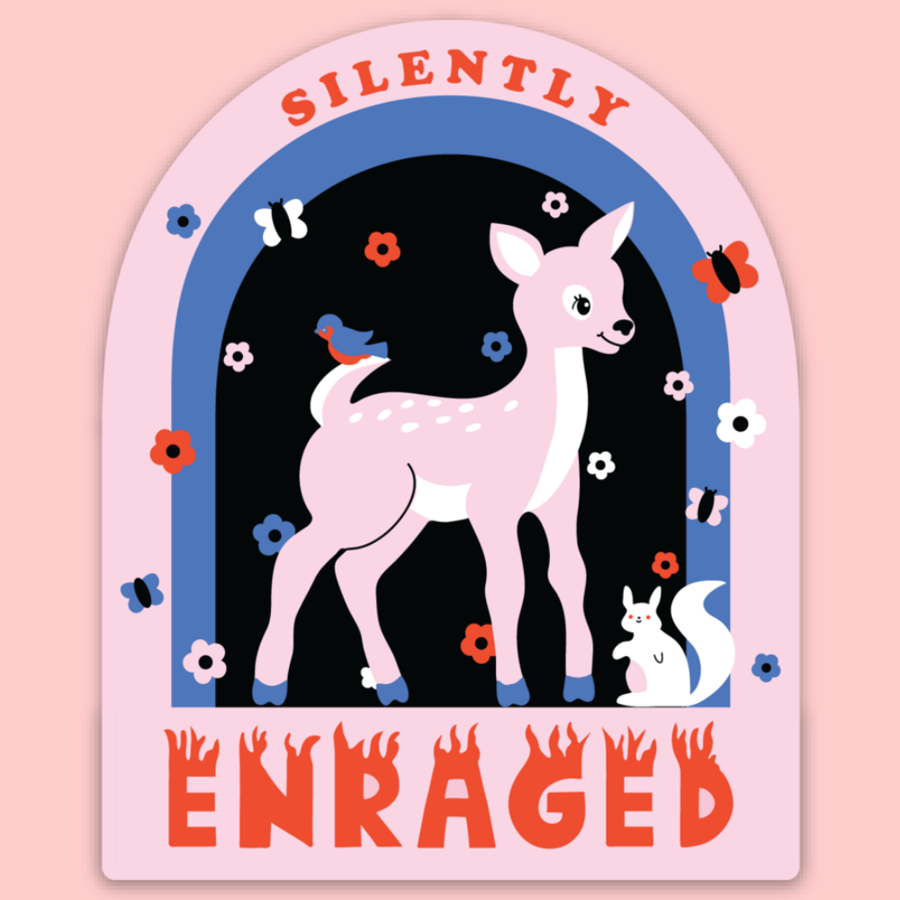 Silently Enraged Sticker