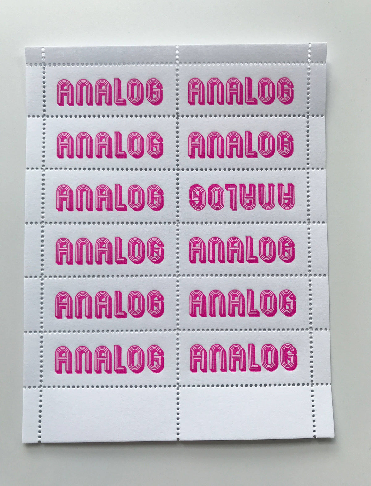 Dayglo Lick & Stick Stamps / Analog