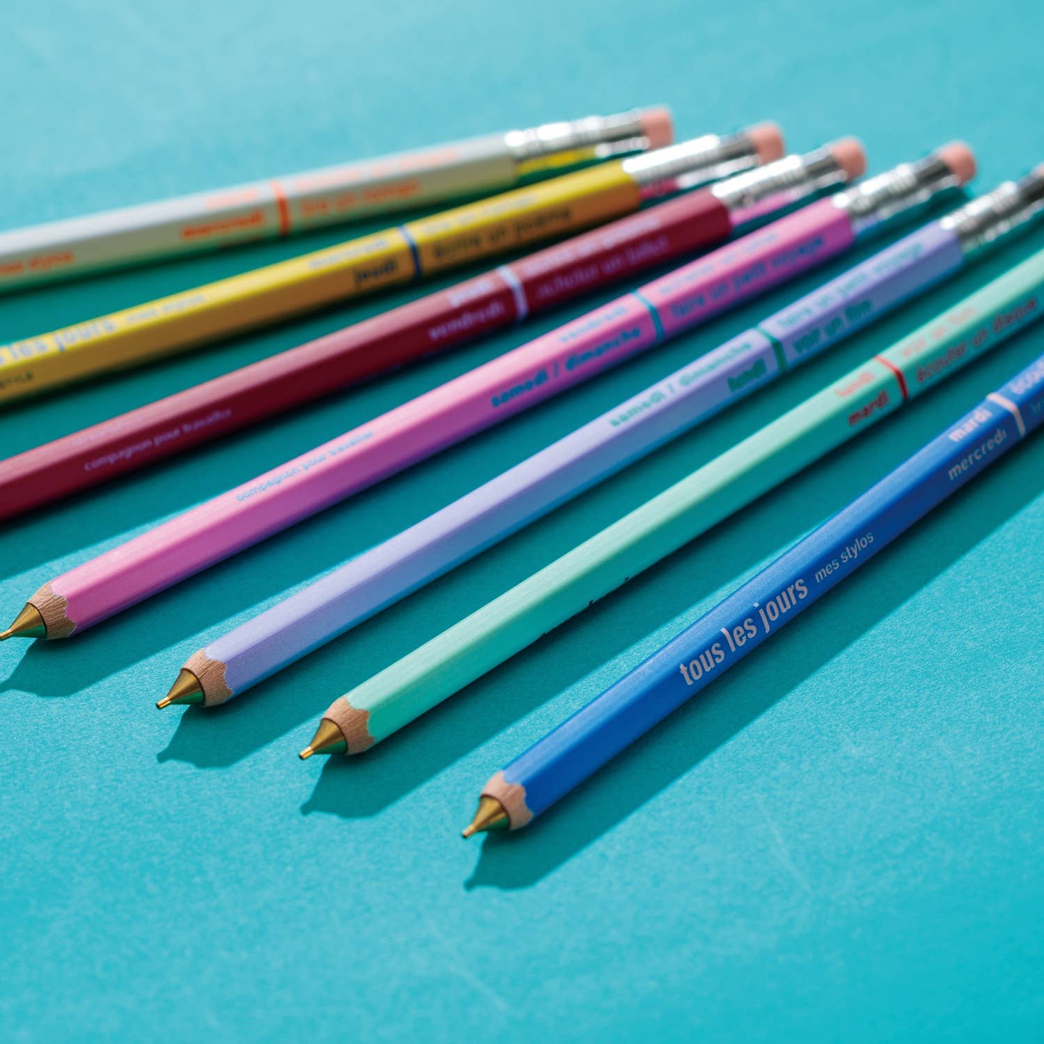 MARK'STYLE Mechanical Pencil with Eraser / tous les jours / various colors