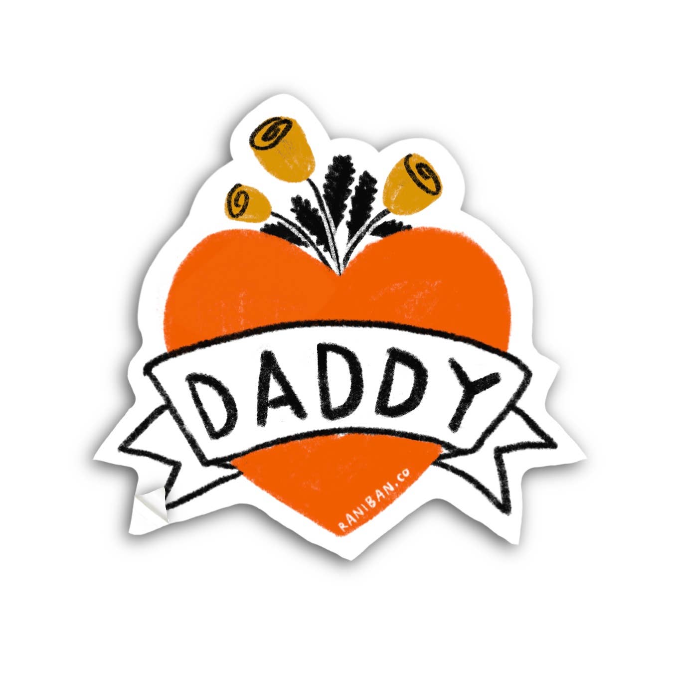 DADDY HEART Sticker