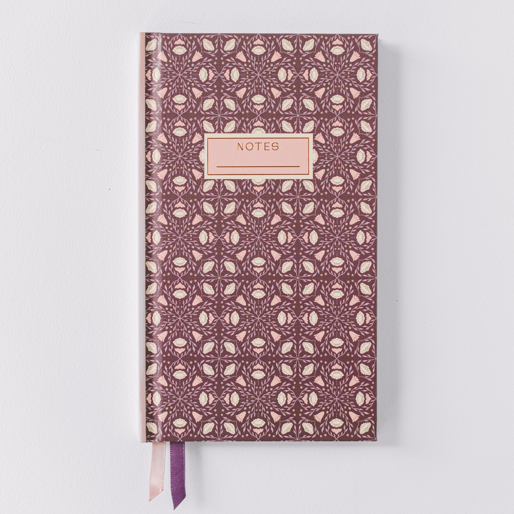Purple Folk Pattern Pocket Journal