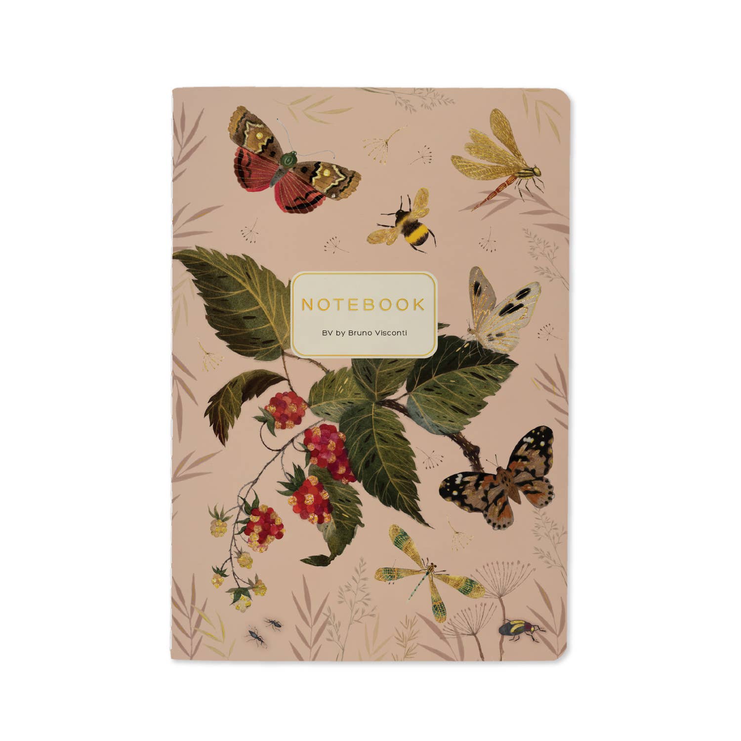 Butterflies and Berries A5 Notebook