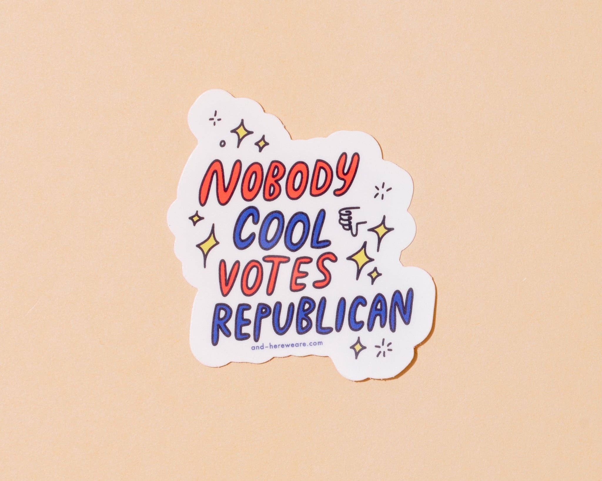 Nobody Cool Votes Republican Sticker
