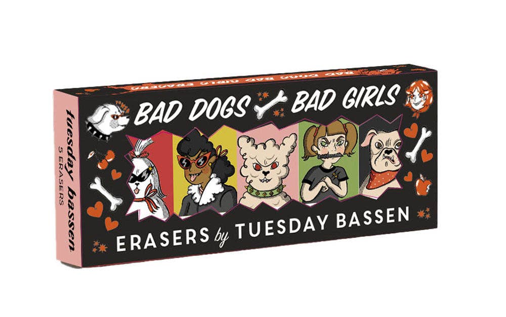 Bad Dogs Bad Girls Eraser Set