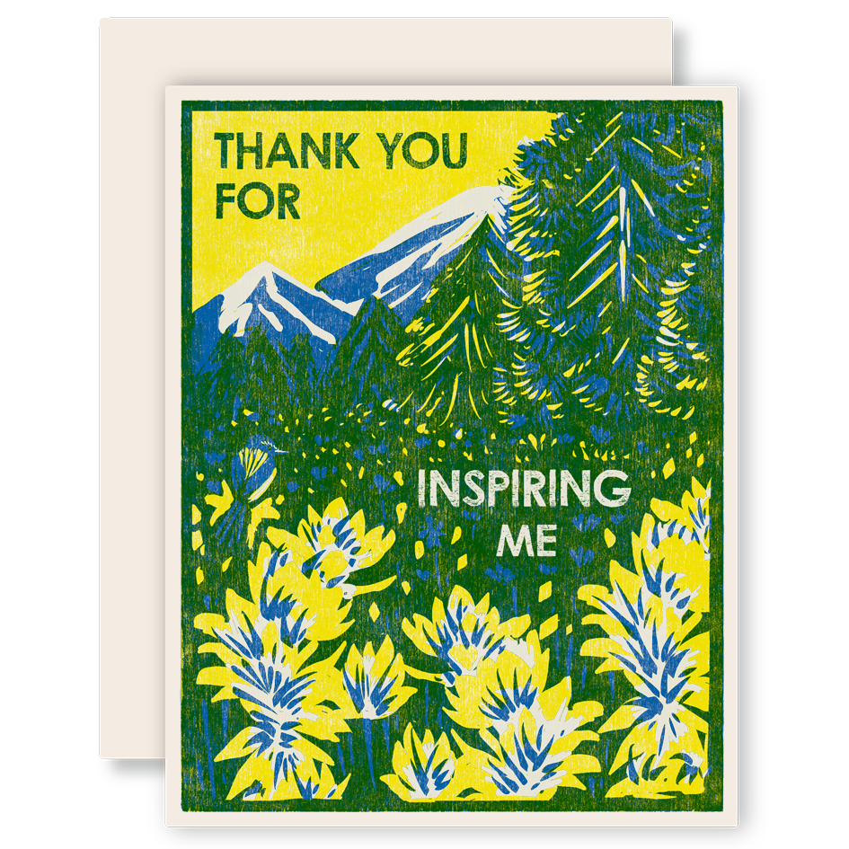 Thank You for Inspiring Me Letterpress Card