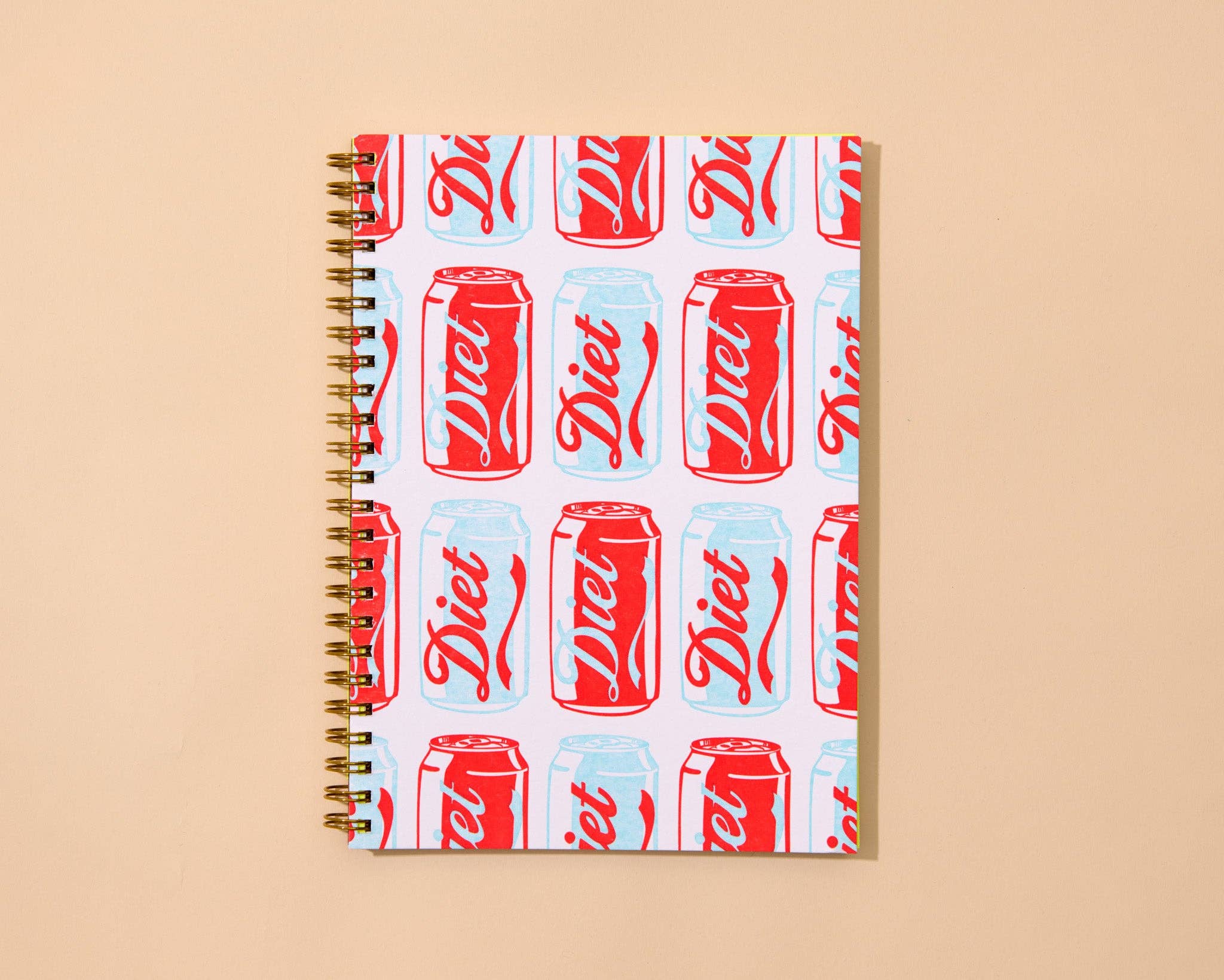Letterpress A5 Spiral Notebook / Diet Soda