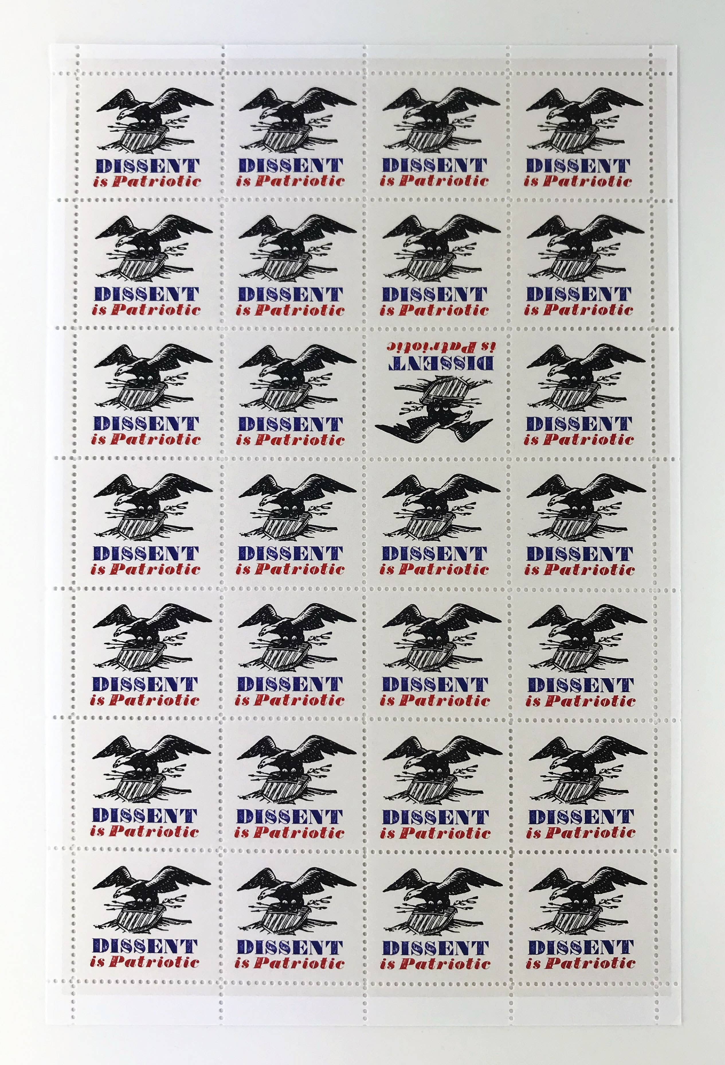 Dissent is Patriotic - Lick & Stick Benefit Stamps