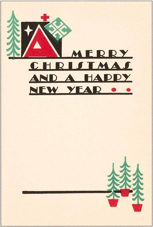 A Merry Christmas and A Happy New Year Postcard
