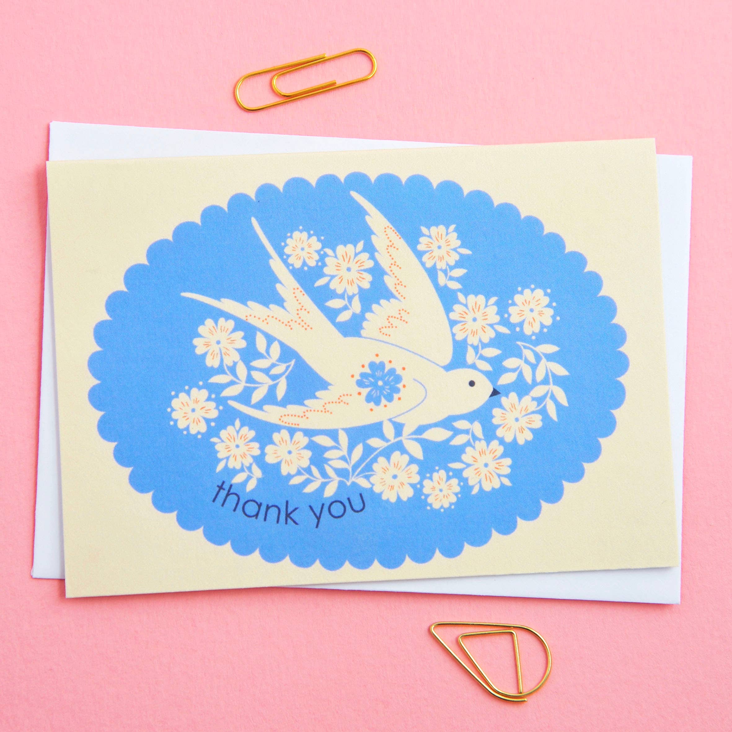 Birds & Borders Thank You Card Set