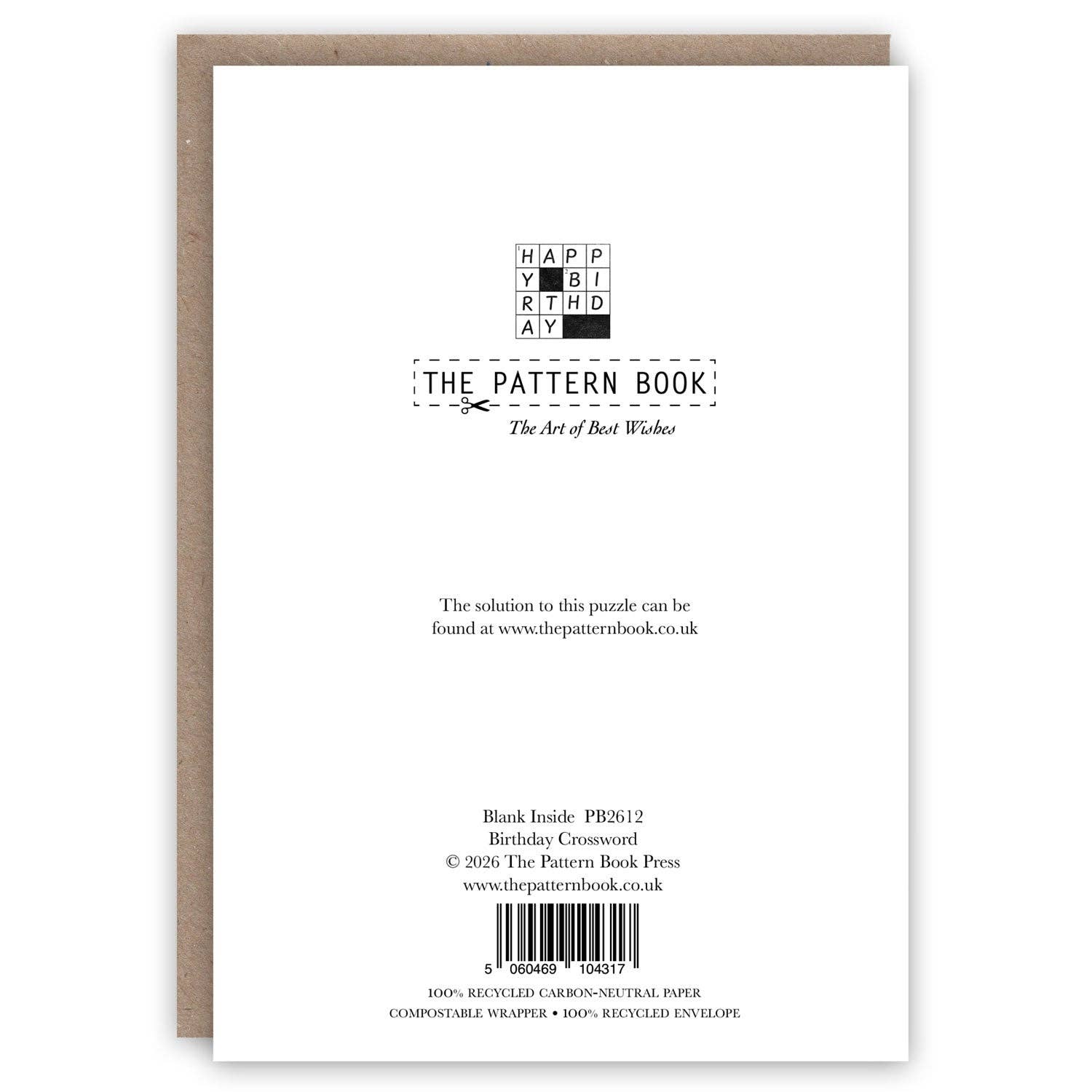 Birthday Crossword Card