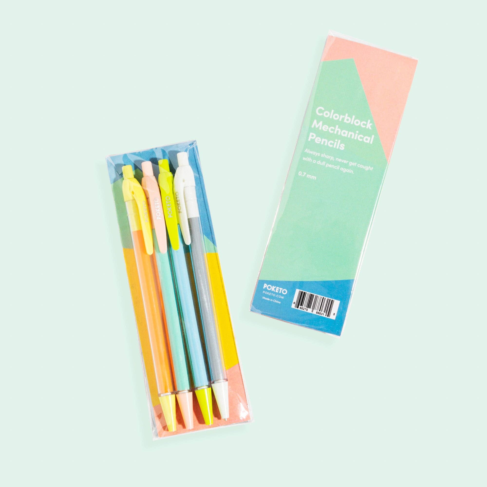Colorblock Mechanical Pencil / Set of 4
