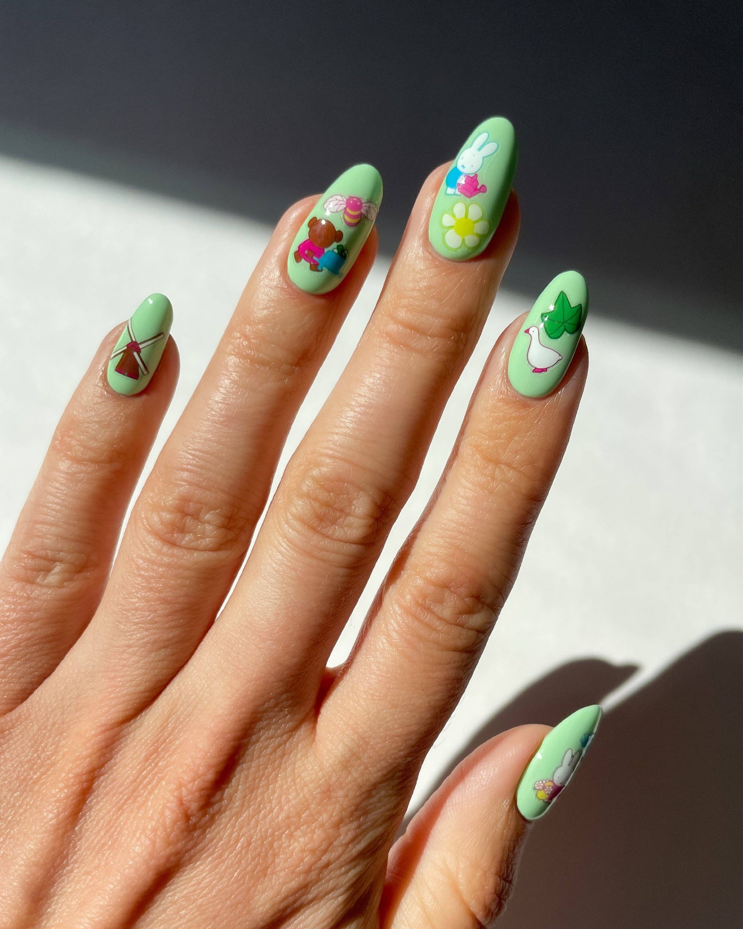 Nail Art Stickers - MIFFY IN THE GARDEN