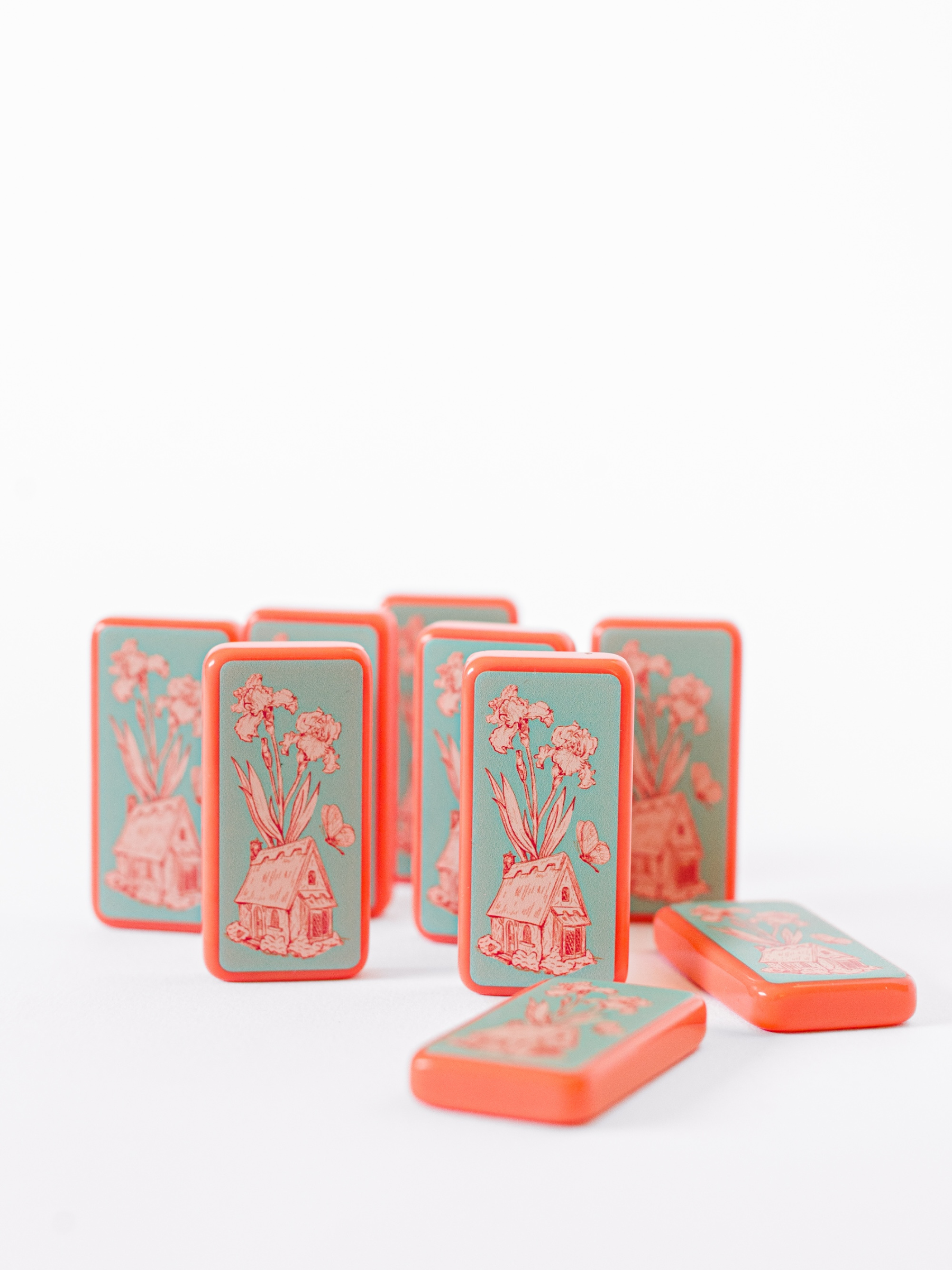Fairy House Toile Domino Set