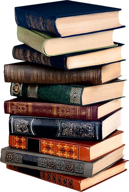 Stack of Books Postcard