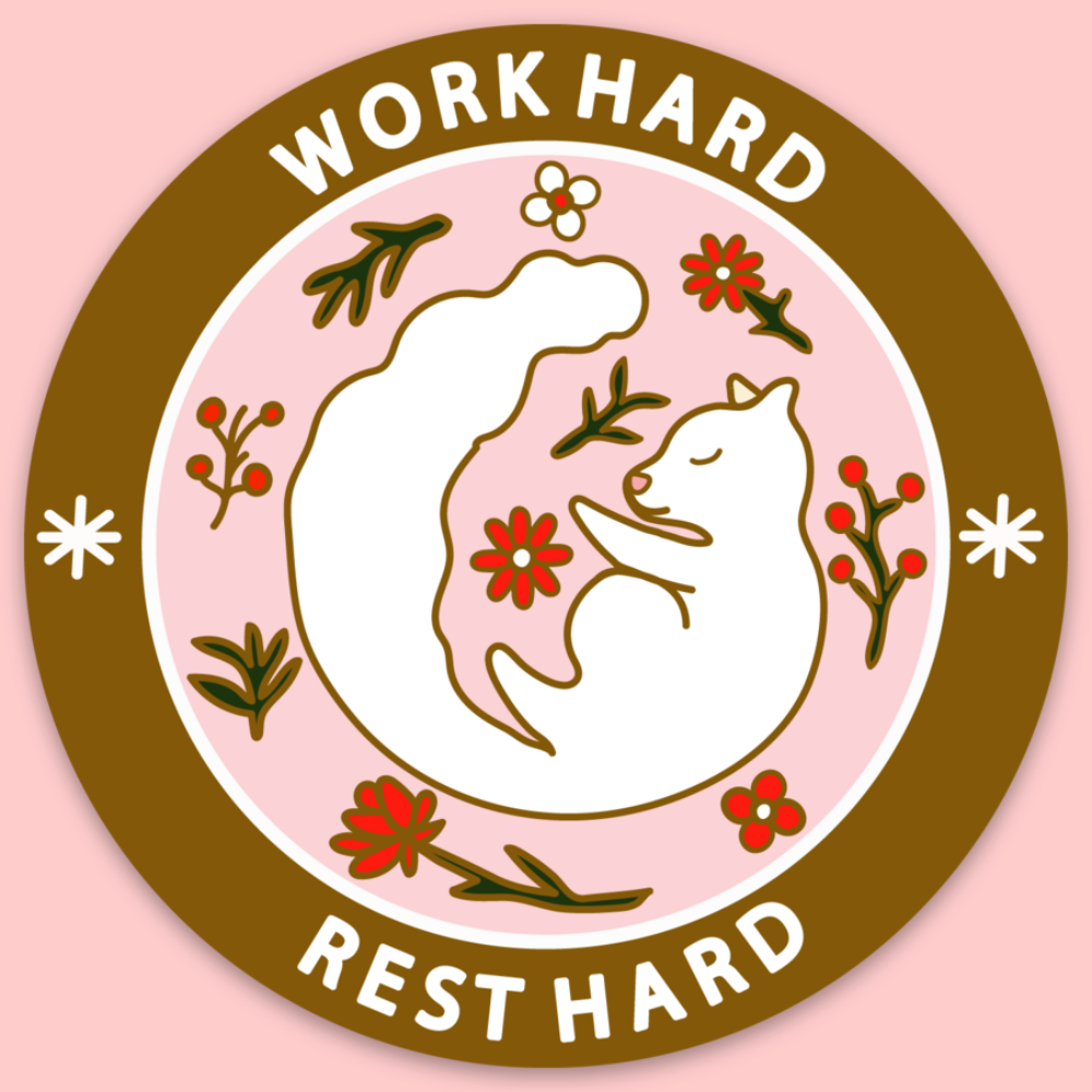 Work Hard Rest Hard Sticker