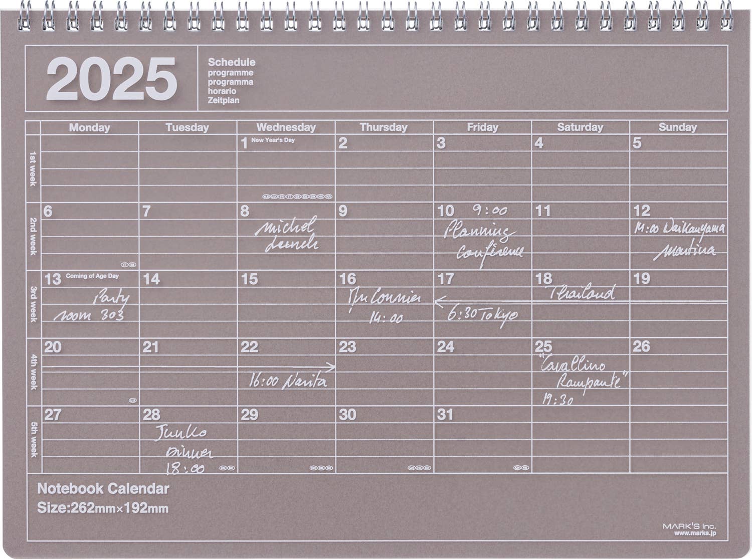 Notebook Calendar 2025