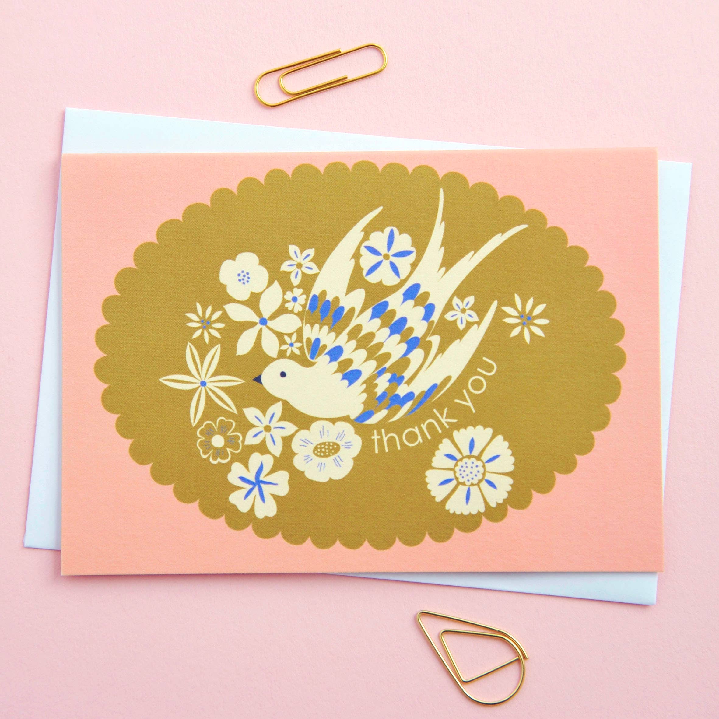 Birds & Borders Thank You Card Set