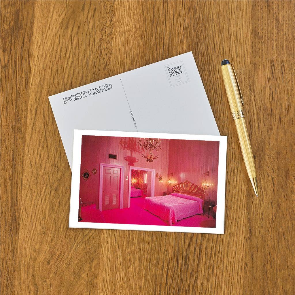 Hot Pink Fantasy Bedroom Postcard