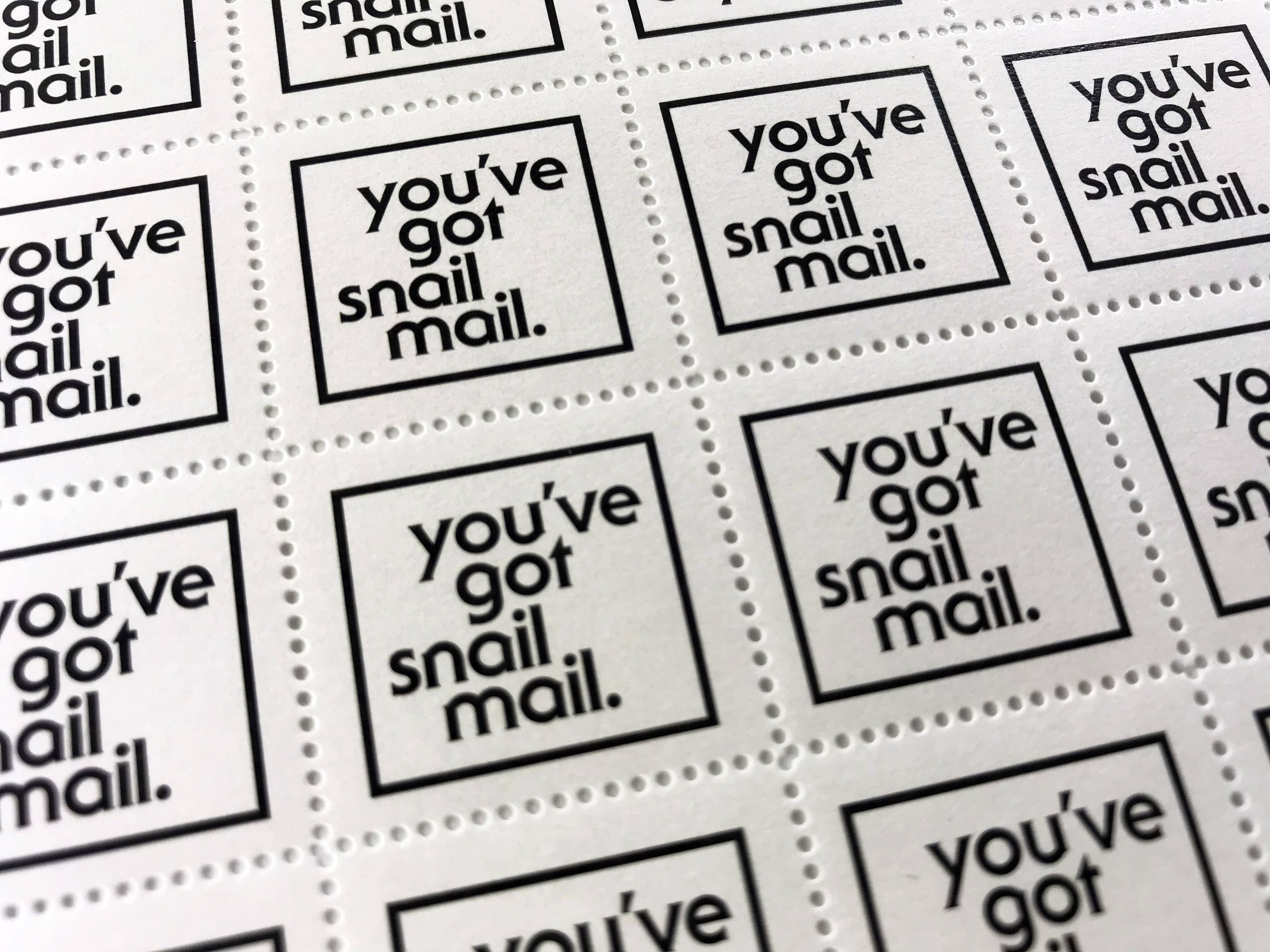 You've Got Snail Mail - Lick & Stick Stamps