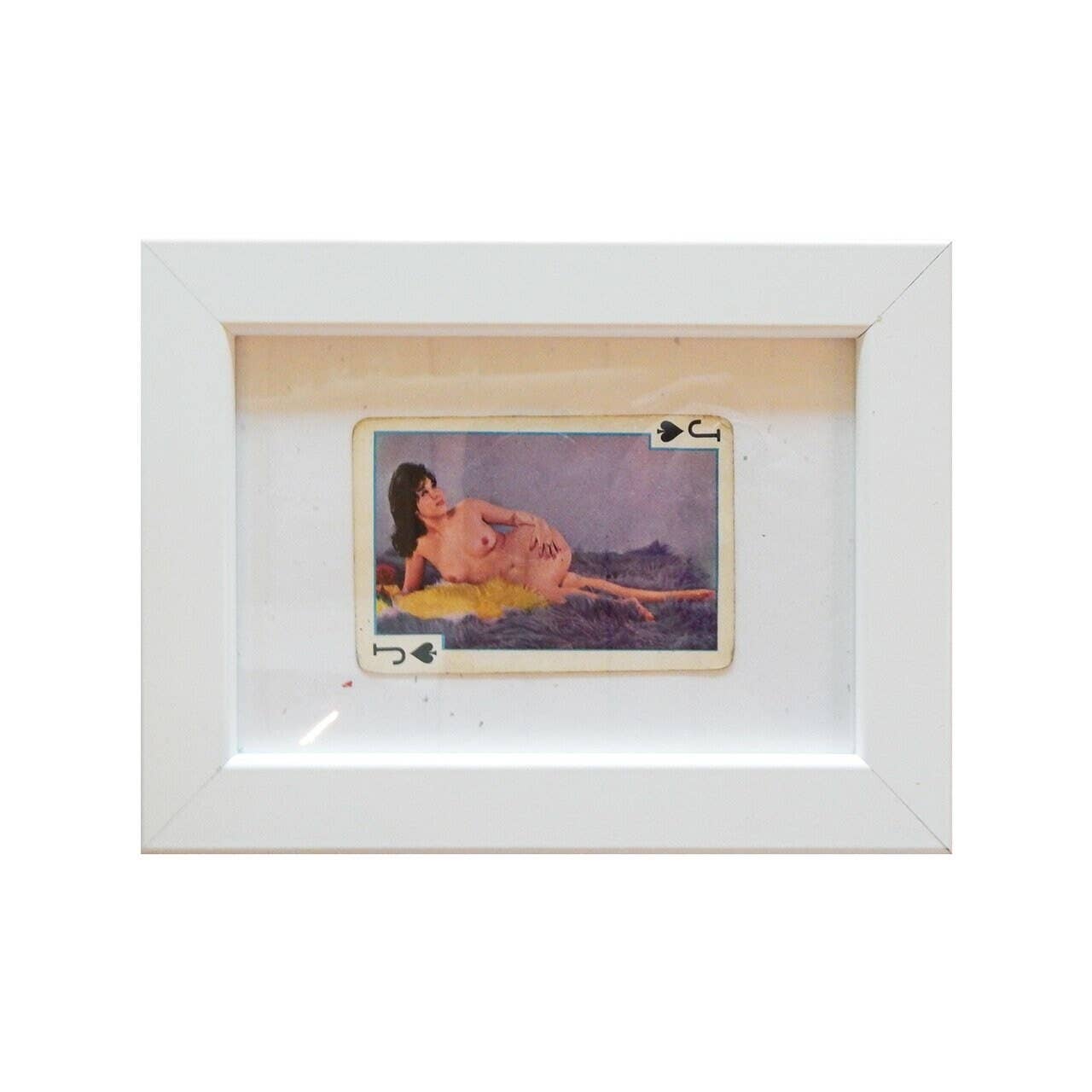 Vintage Framed Risque Playing Cards
