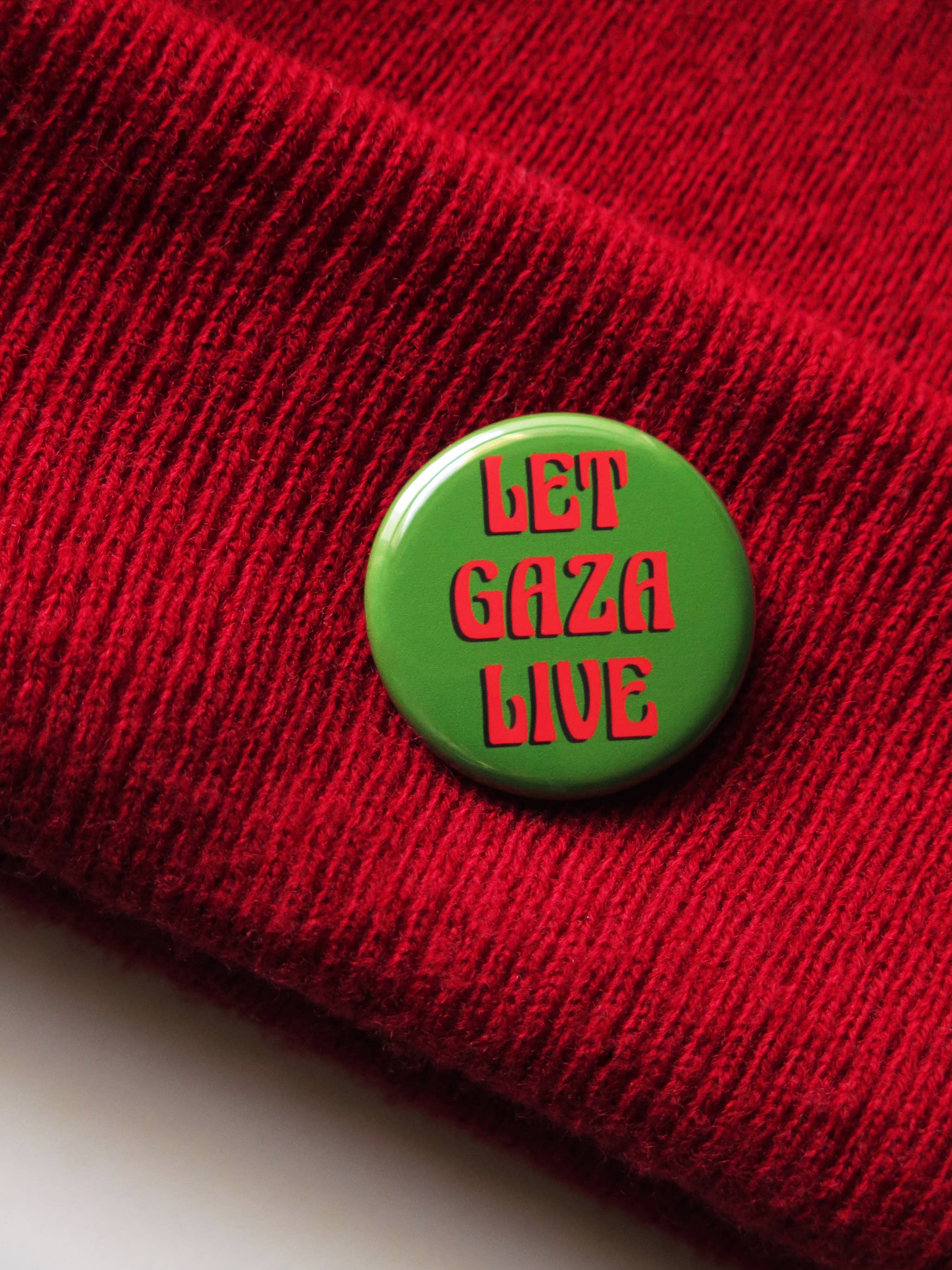 LET GAZA LIVE Social Justice Liberation Pinback Button
