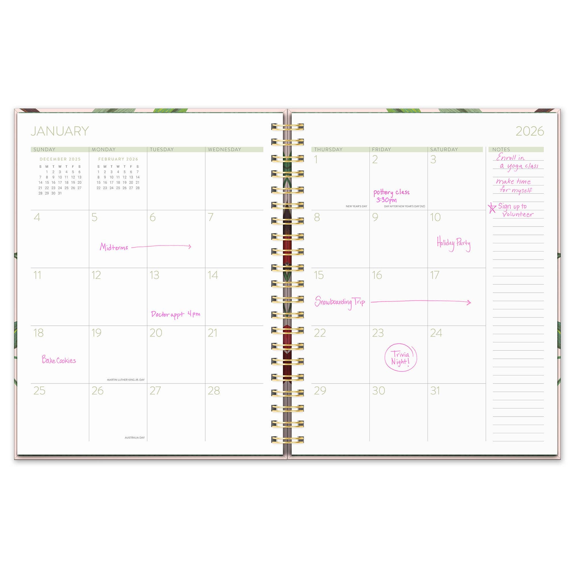 2026 Fruit & Flora Extra-Large Spiral Planner