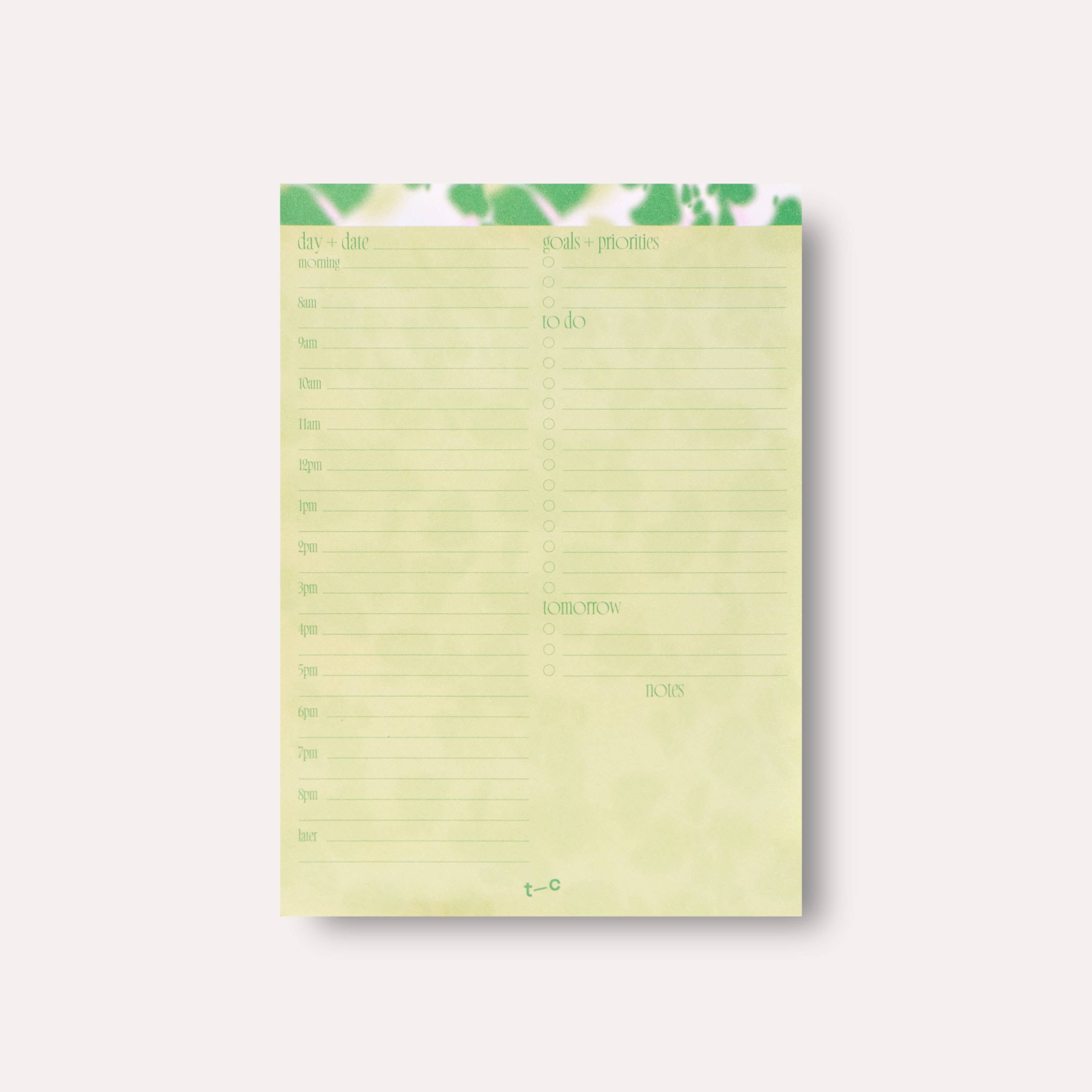 Hazy Daily Planner Pad