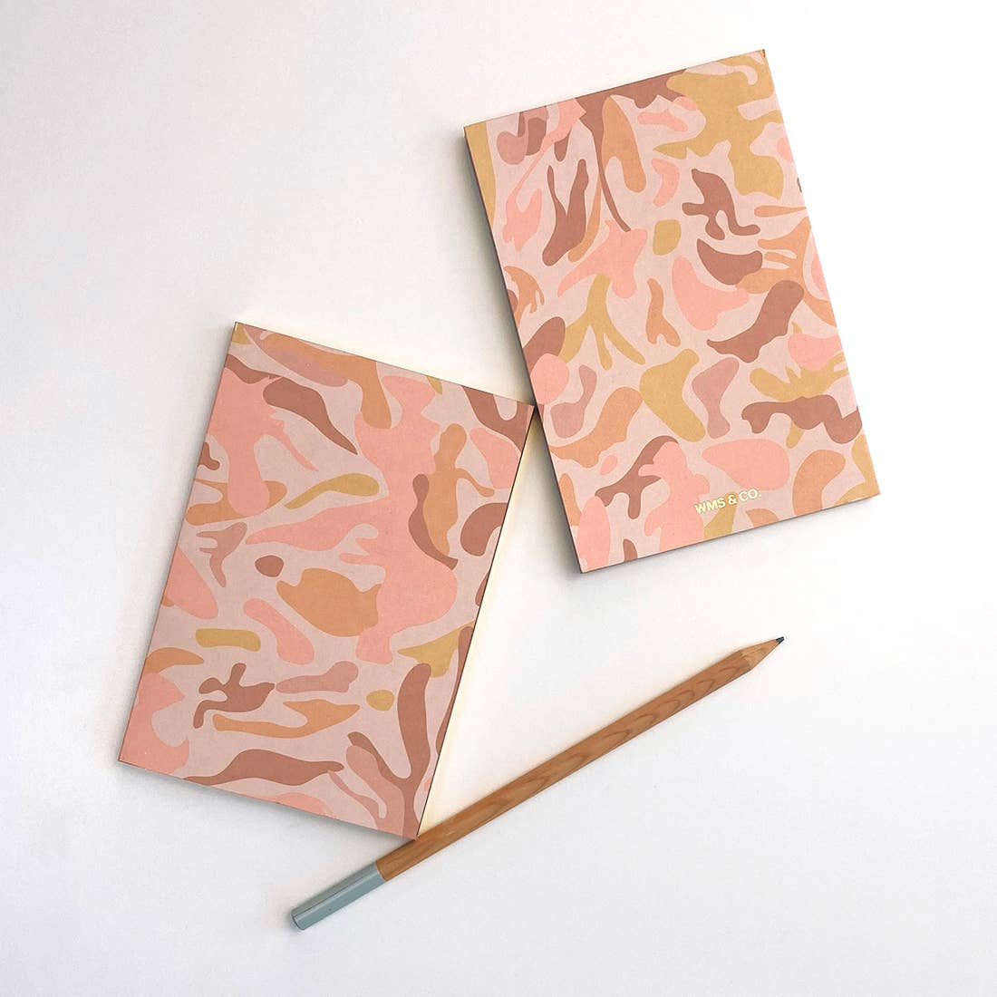 Camo Jotter: Blush with Gold Edging