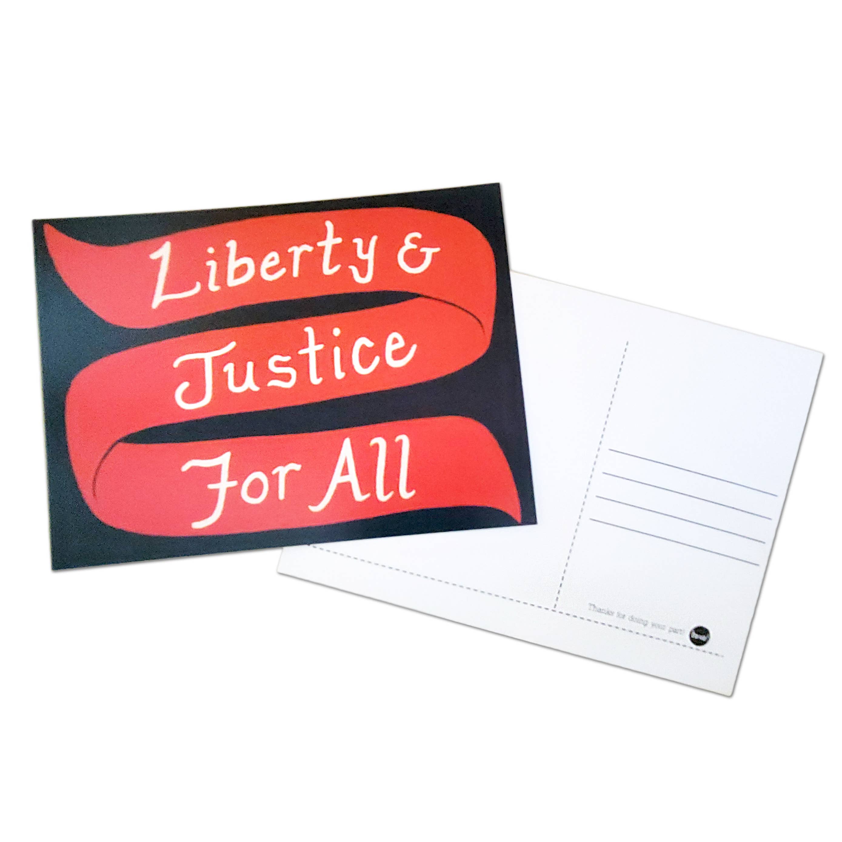 Liberty & Justice For All Postcard