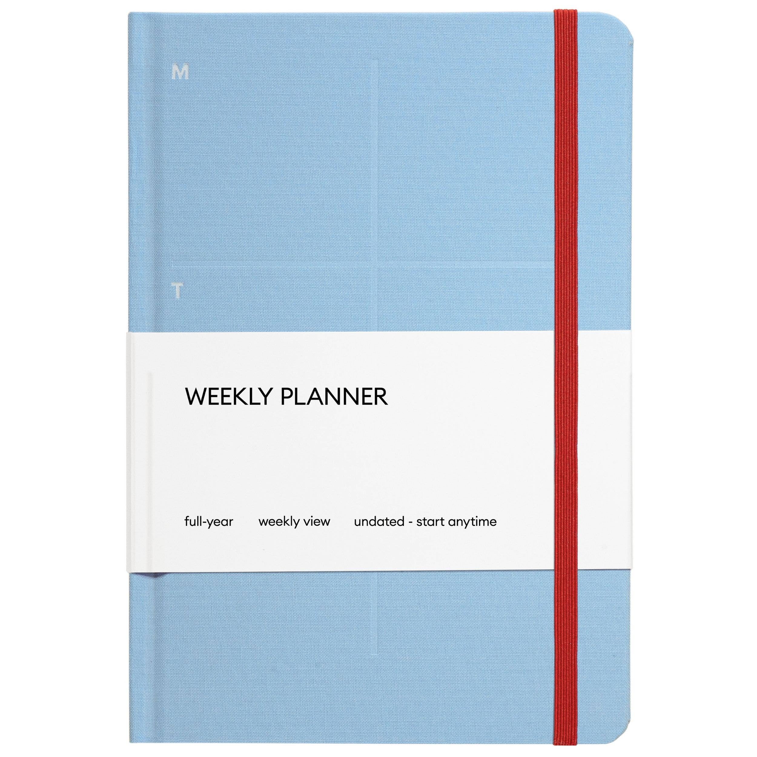 Undated Weekly Linen Planner / Blue