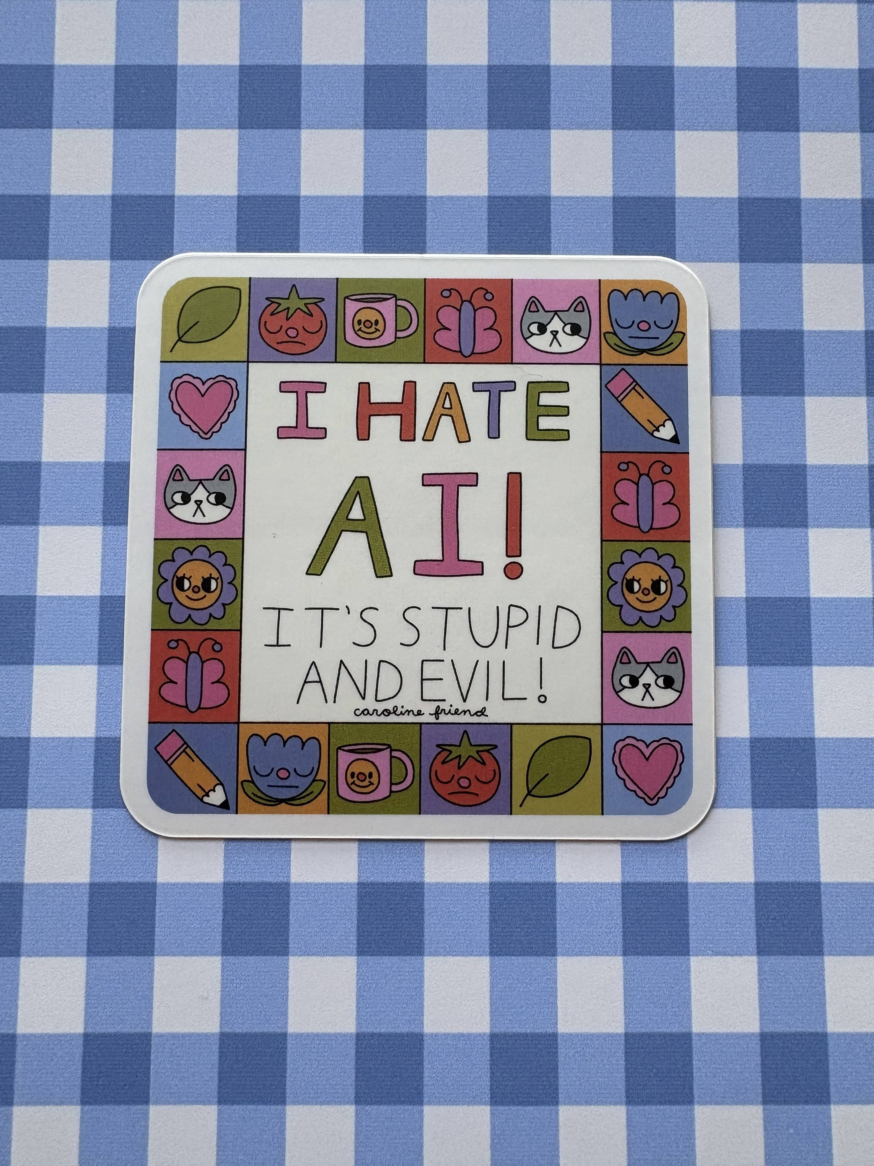 I Hate AI Sticker