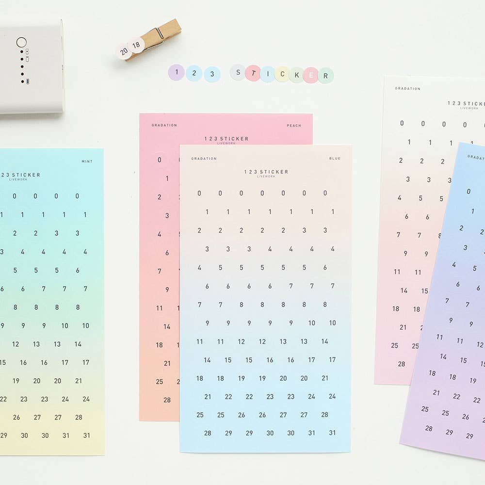 Number 123 Sticker Sheet