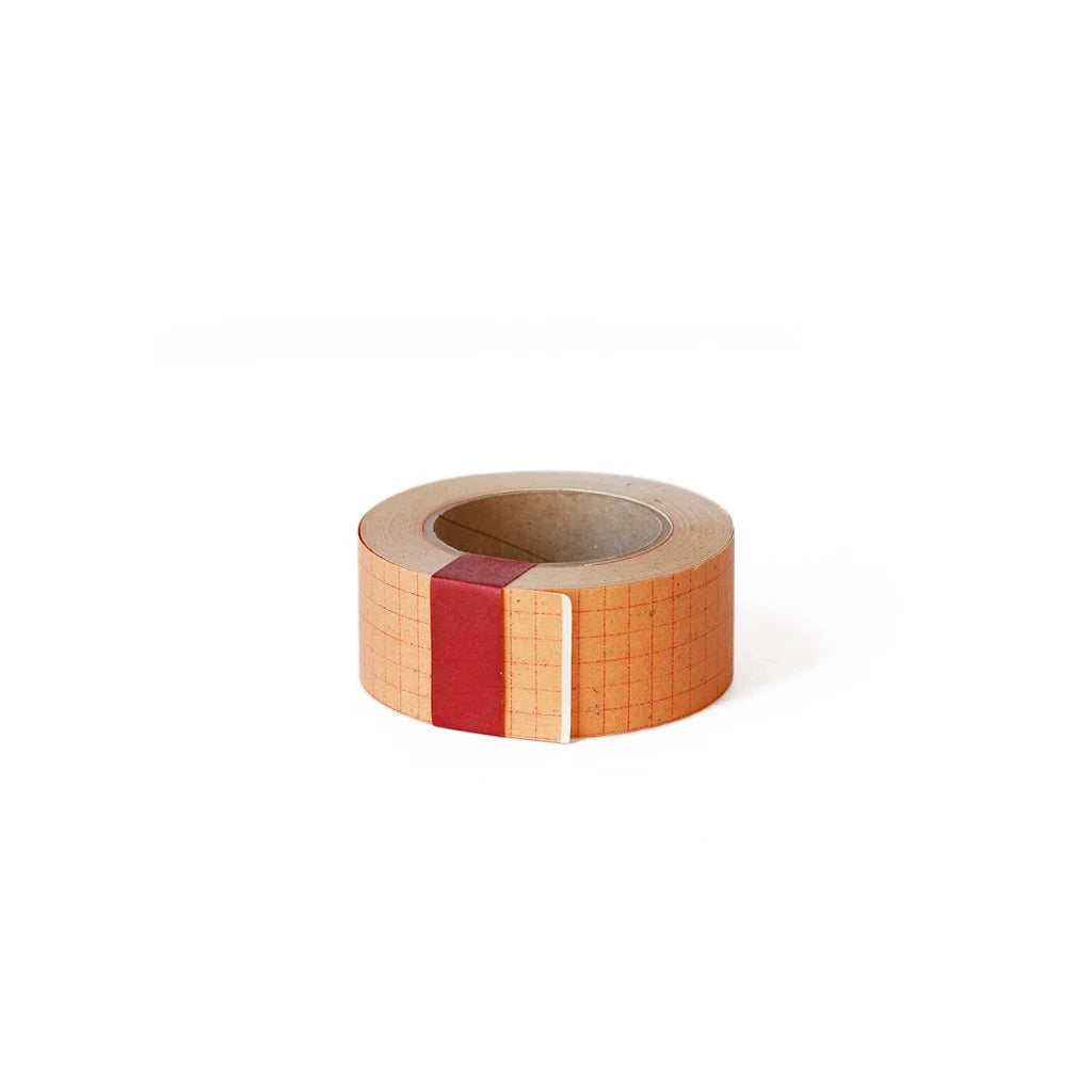 Grid Kraft Paper Tape / Red
