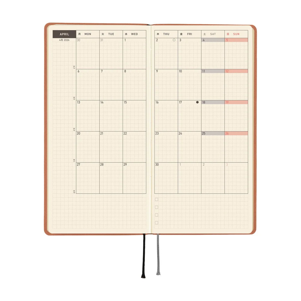 Coming Soon: Hobonichi Techo Weeks 2026 / Smooth / Milk Cocoa